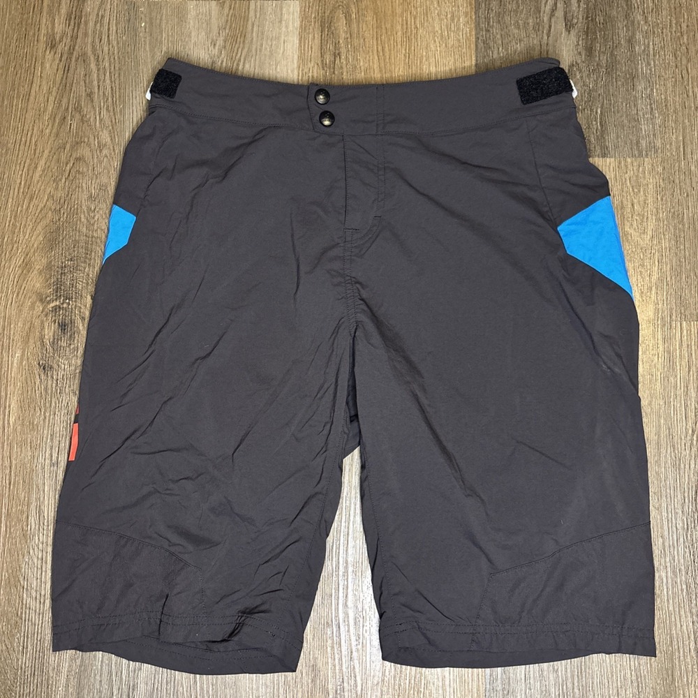 Cube Cycling Shorts Men's Medium Baggy Black Blue‎ Pockets Unlined Nonpadded